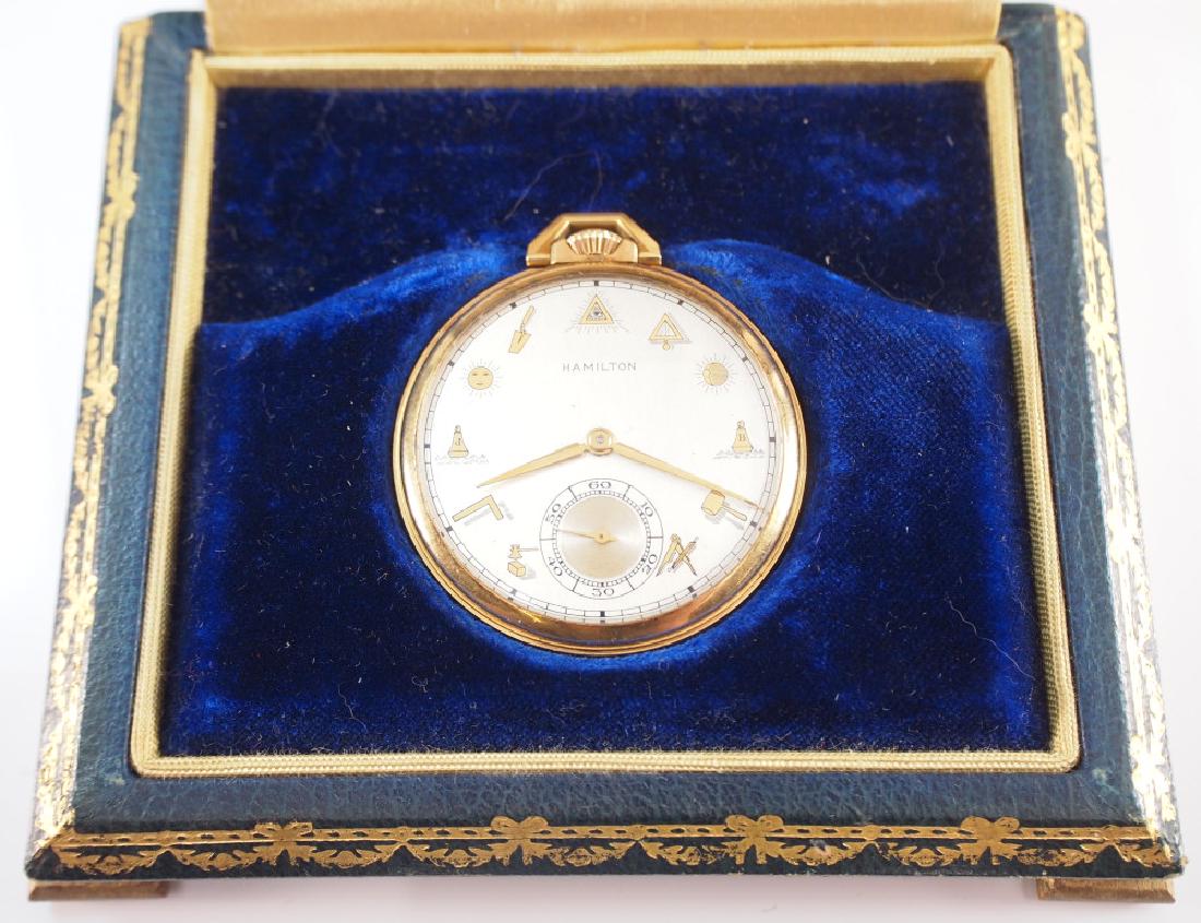 Hamilton 923 18 k Gold pocket watch (1 of 6)