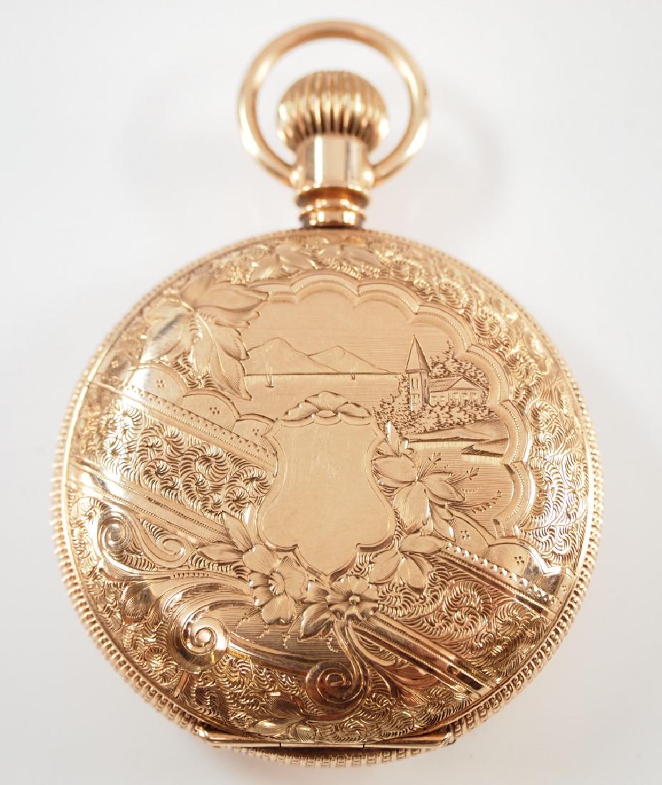 Hampden/Dueber 14 k multi Gold pocket watch (1 of 5)