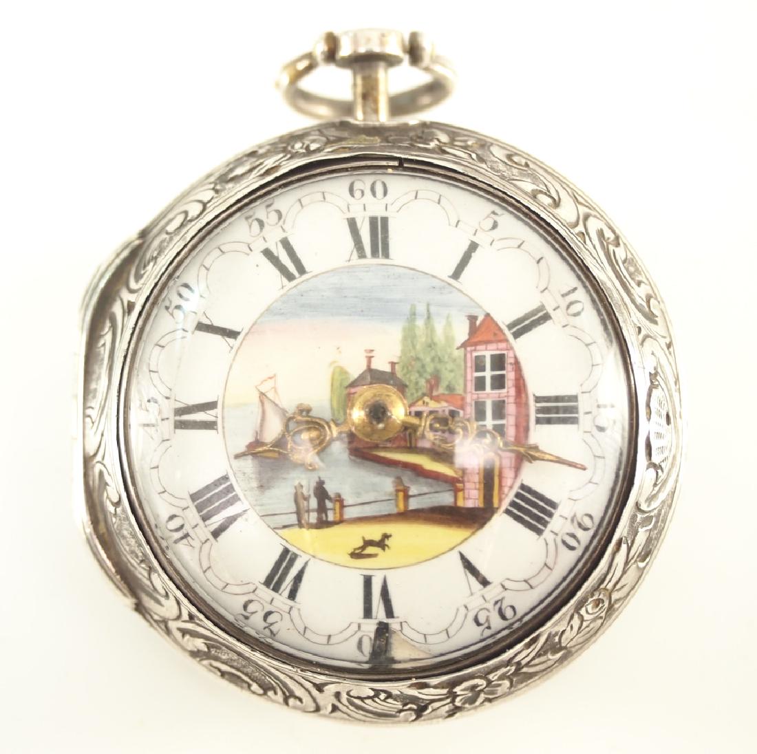 J. Tarts Sterling Pair case pocket watch (1 of 4)
