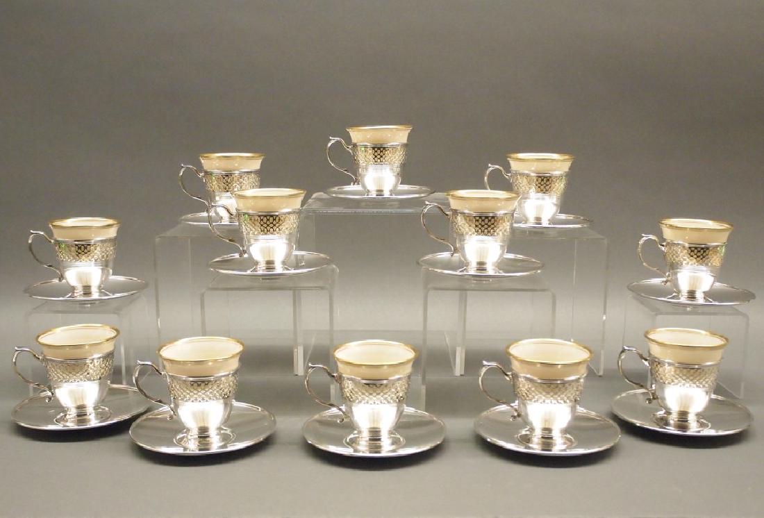 12 Tiffany Sterling Silver demi tasse cups (1 of 2)