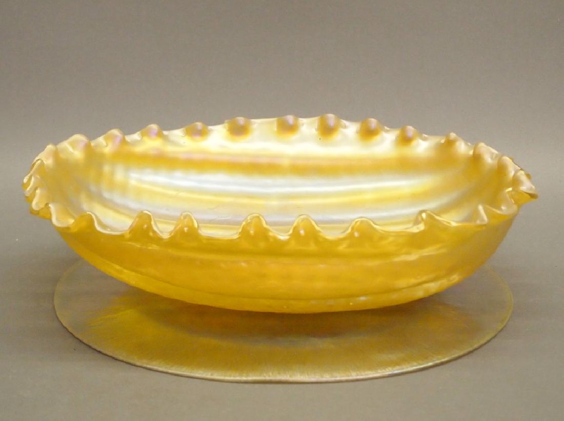 Loetz Style Bowl & Plate (1 of 2)