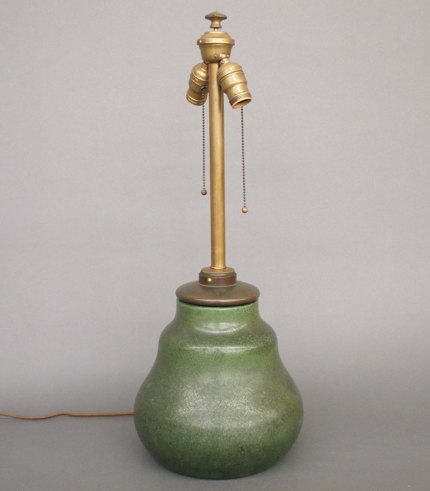 Grueby Style Pottery Lamp Base (1 of 2)