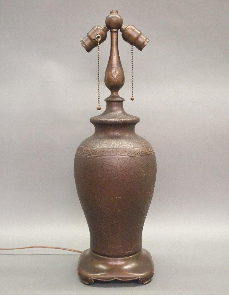 Handel Style Chinese Motif Lamp Base (1 of 3)