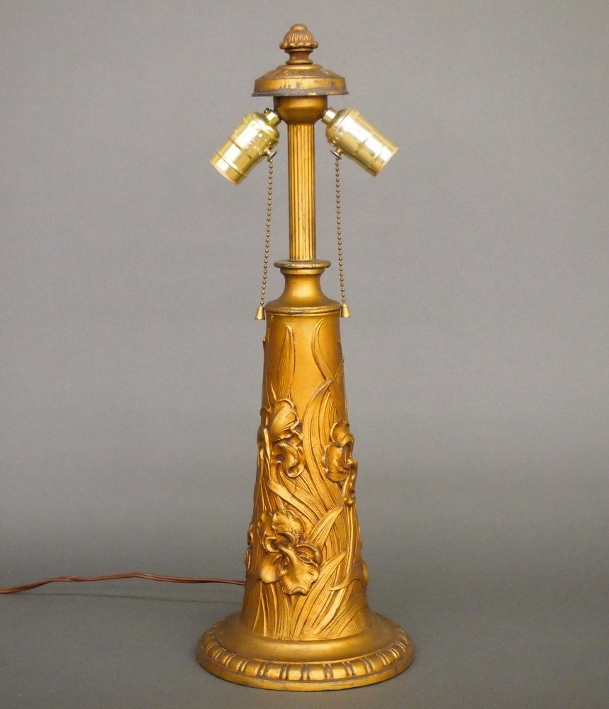 Patinated Metal Lamp Base (1 of 3)