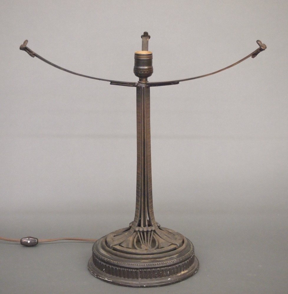 Patinated Metal Lamp Base (1 of 3)