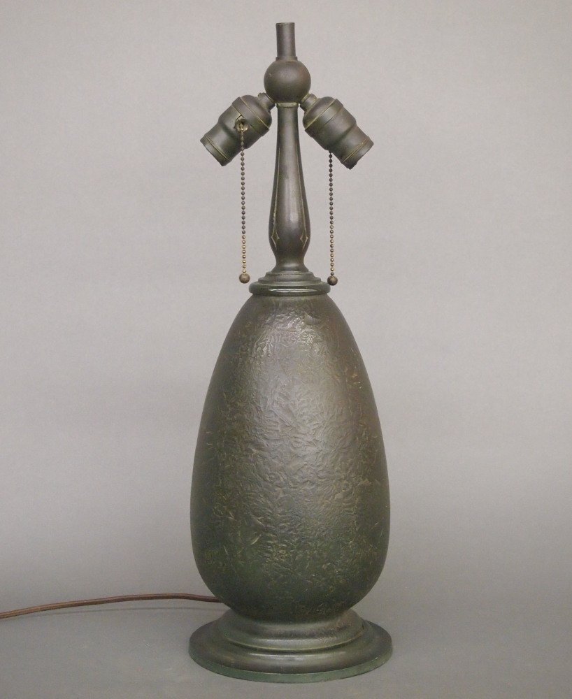 Patinated Metal Lamp Base (1 of 3)