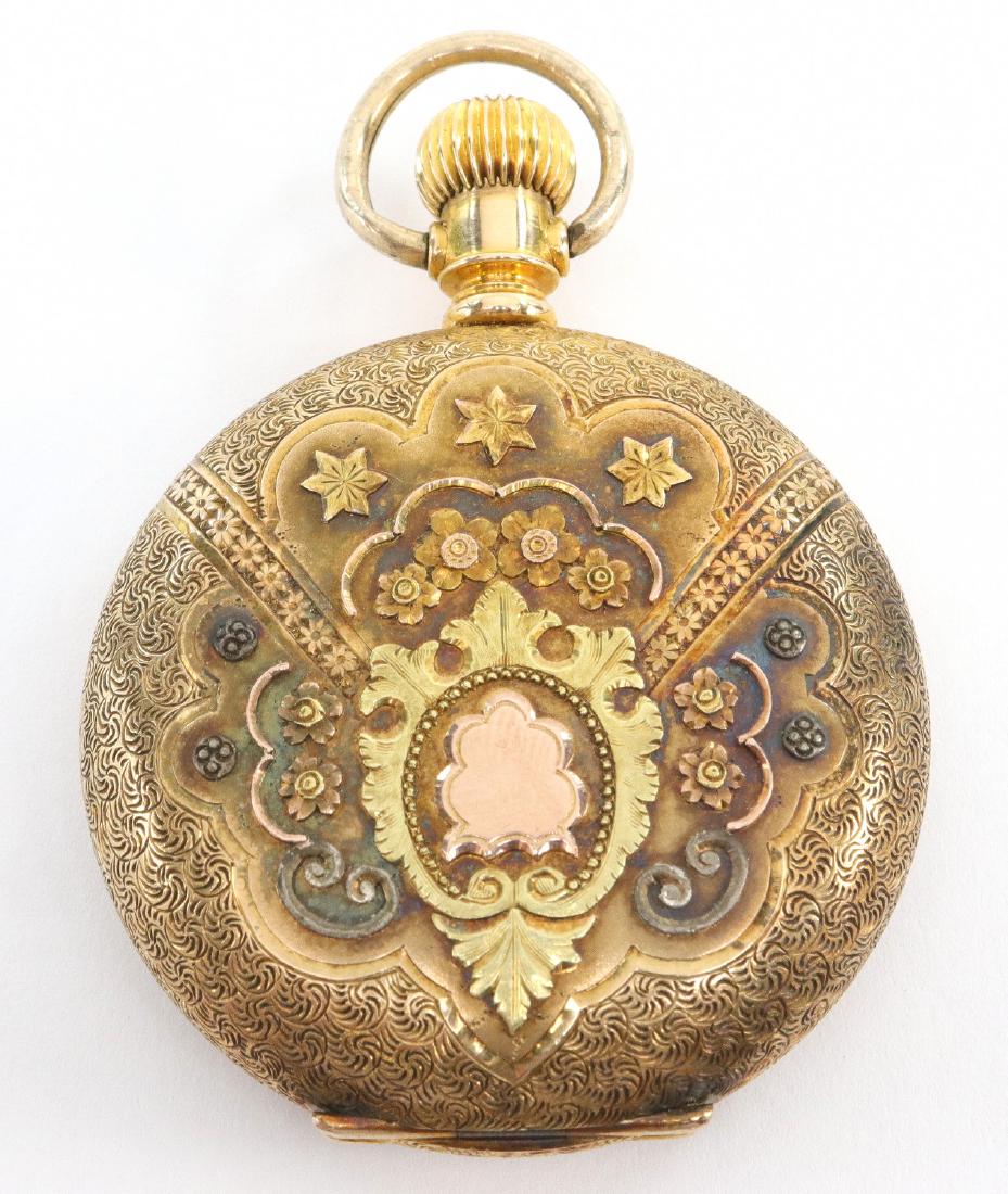 Hampden/Dueber 14k Multi-Gold pendant watch (1 of 5)