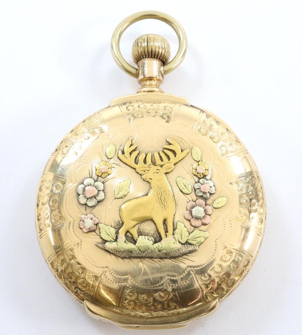 Elgin 14k multi Gold pocket watch (1 of 6)