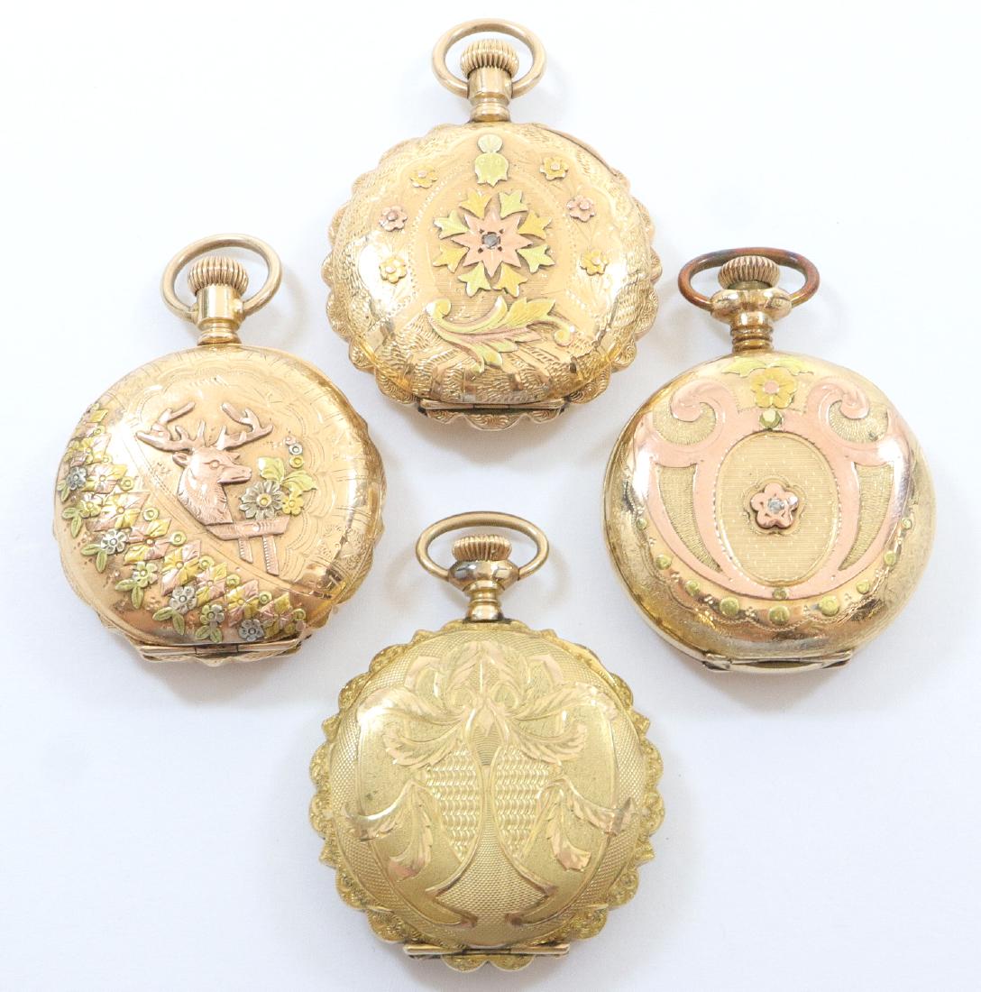 4 ladies' GF pendant watches (1 of 4)