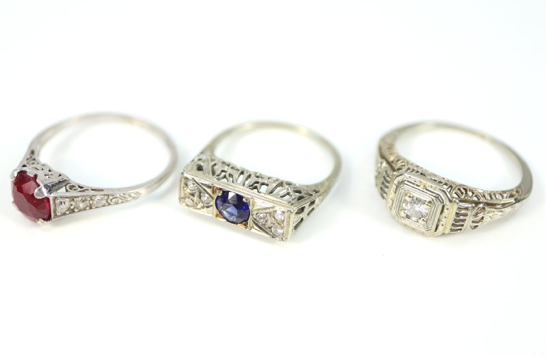 3 Art Deco Era Rings (1 of 2)