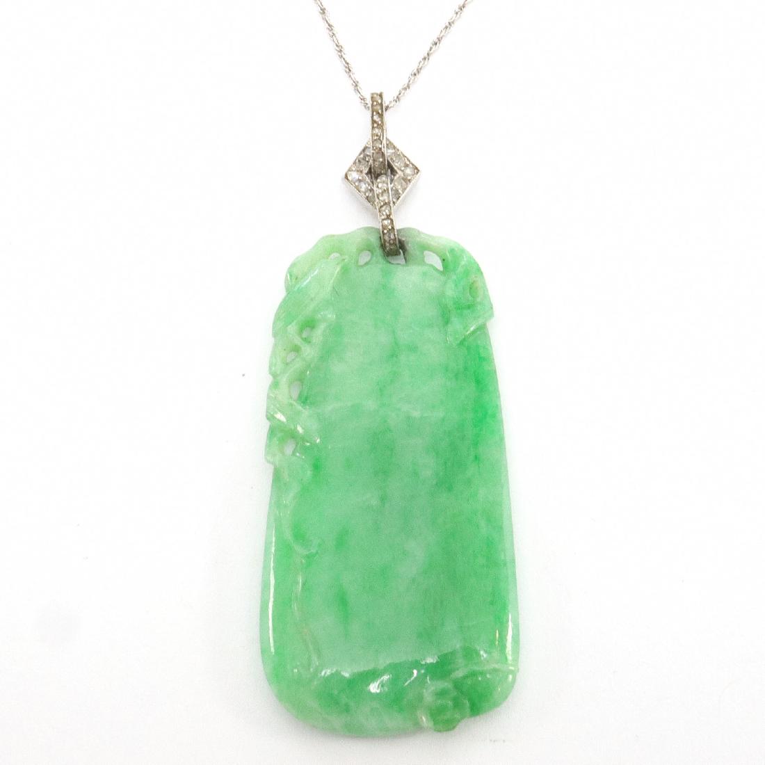 Art Deco Era Jadeite Pendant (1 of 2)
