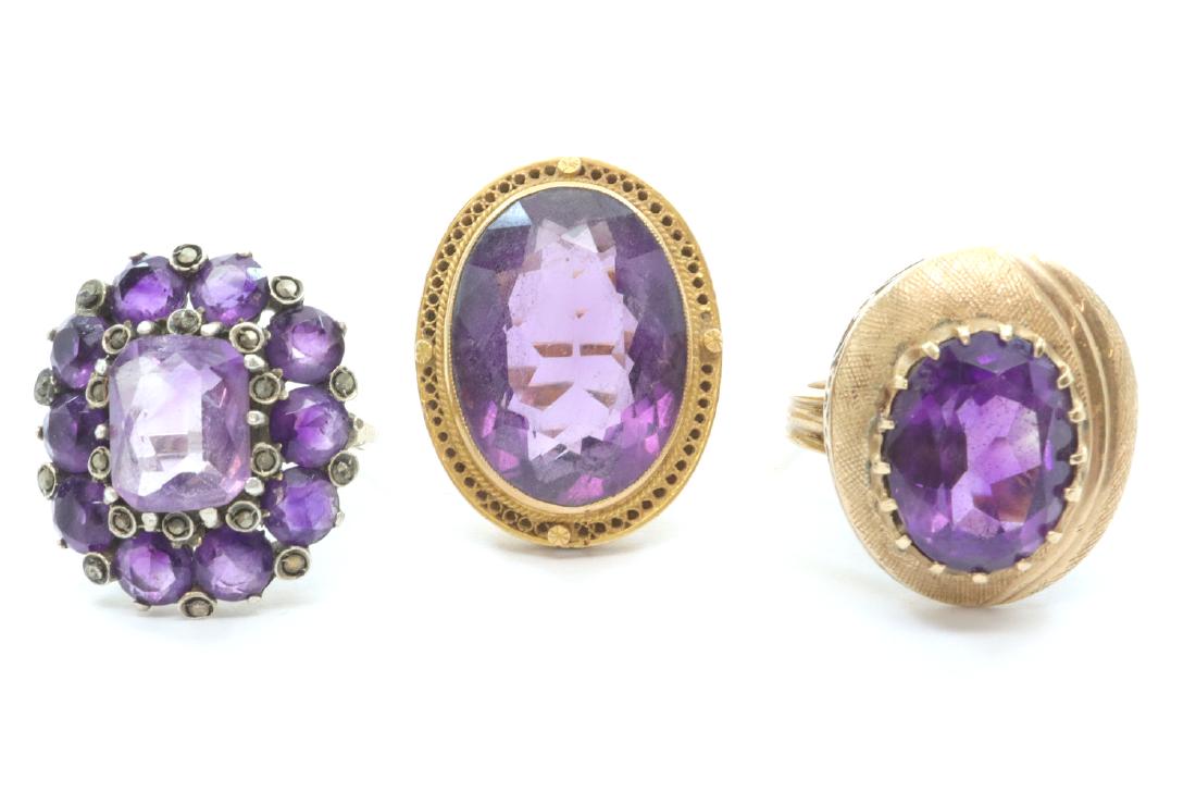3 Amethyst Rings (1 of 2)