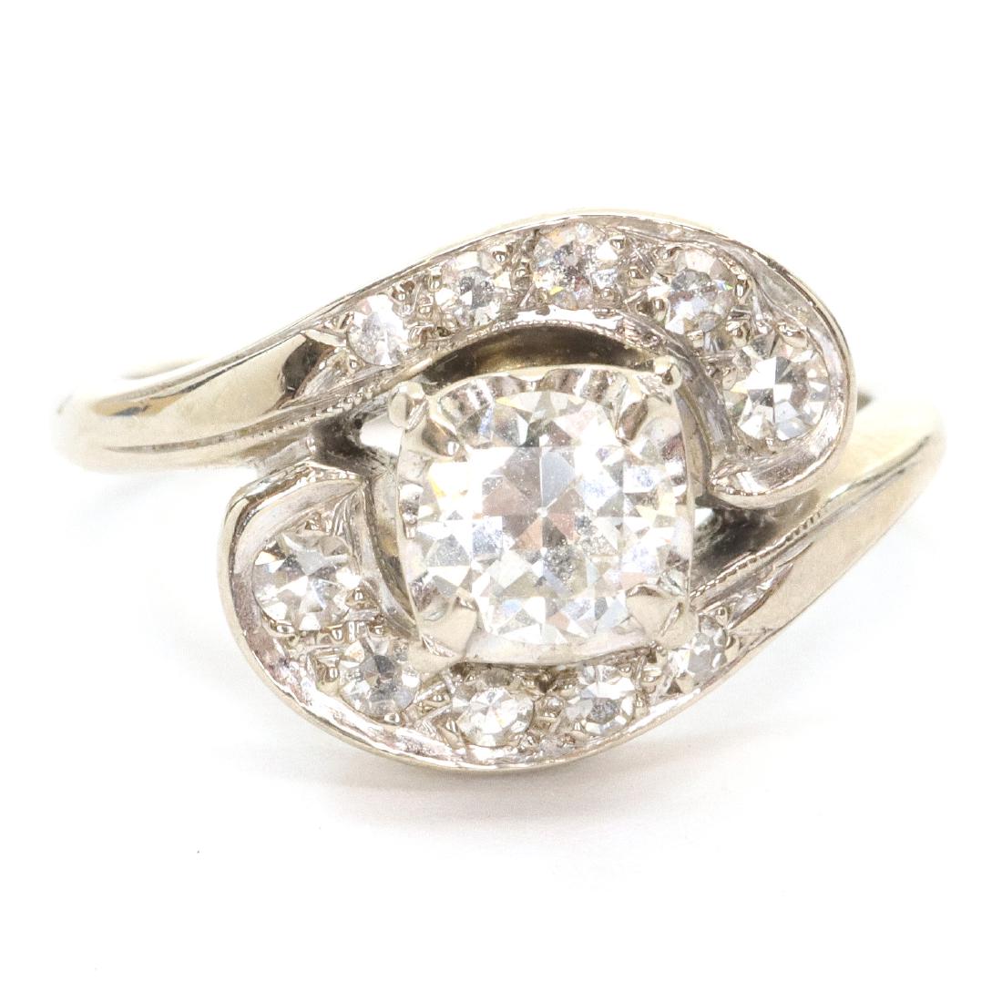 14 kt White Gold & Diamond Ring (1 of 1)