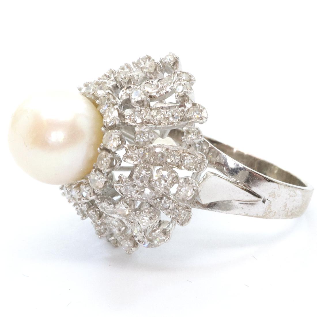 14 kt White Gold Cocktail Ring with Gemstones (1 of 1)