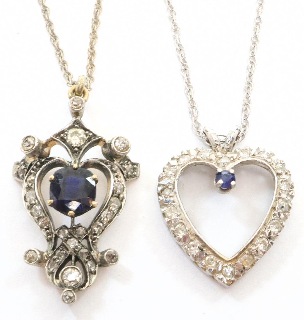 2 Pendants with Diamonds & Sapphires (1 of 1)