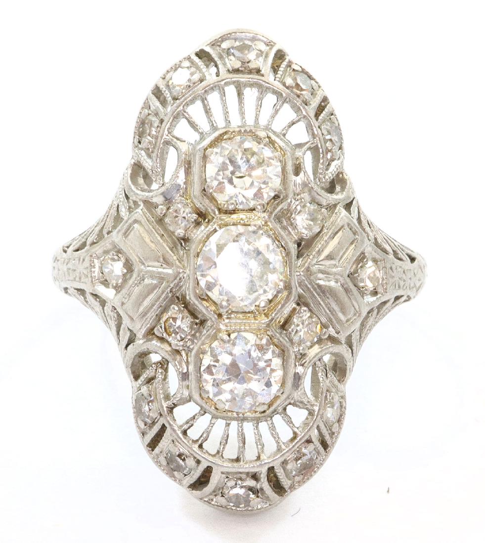 Art Deco Diamond & Platinum Ring (1 of 3)