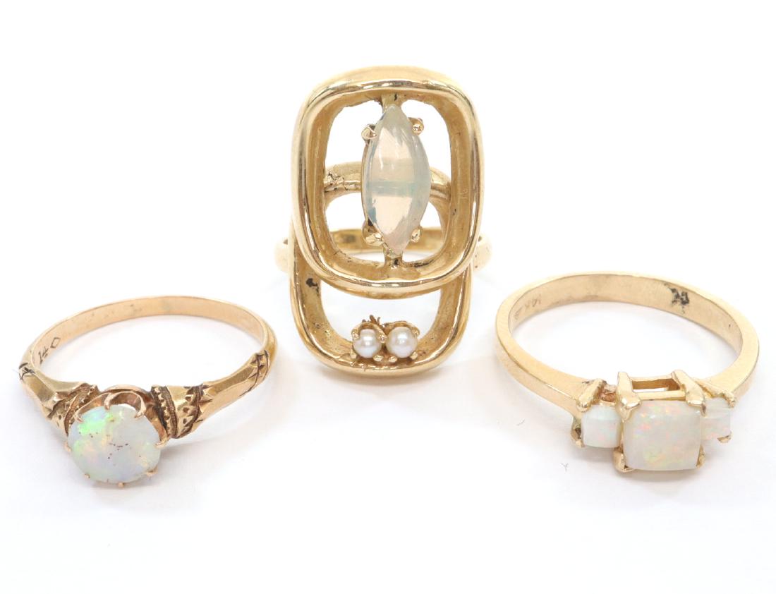 3 Opal & 14 kt Gold Rings (1 of 2)