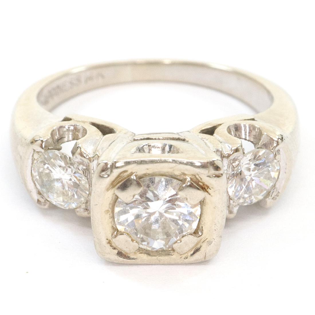 14 kt White Gold & Diamond Ring (1 of 1)