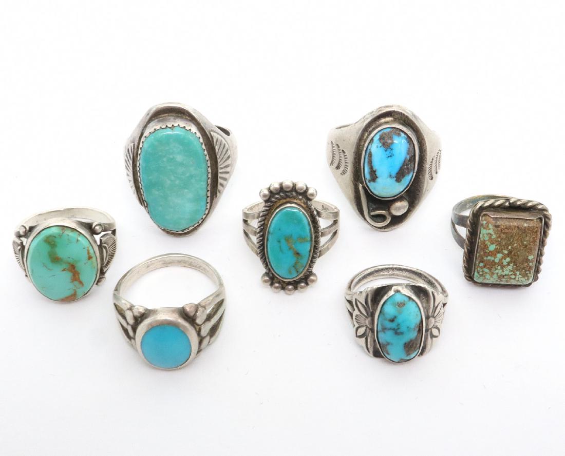 7 American Southwest Silver Rings (1 of 2)
