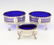 3 English Silver & Glass Salts