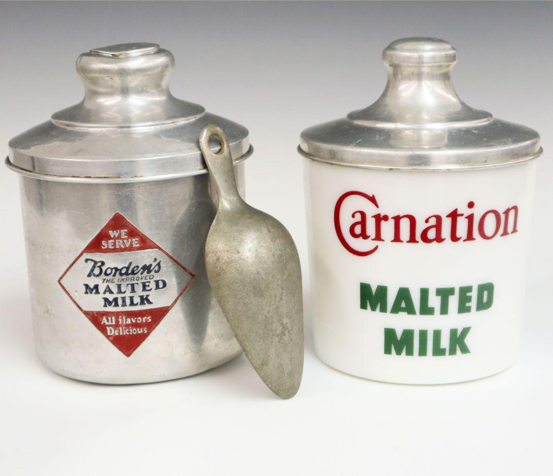 2 Soda Fountain Ad. Counter Jars (1 of 2)