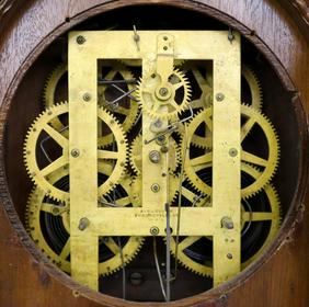 J. C. Brown Ripple Front shelf clock
