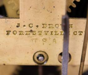 J. C. Brown Ripple Front shelf clock