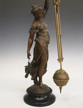 Ansonia “Huntress” swinger clock