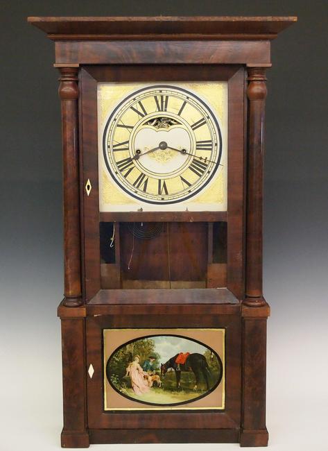 C. & N. Jerome Double decker shelf clock