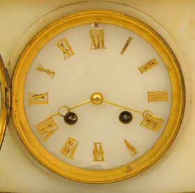 French Art Deco Onyx mantle clock