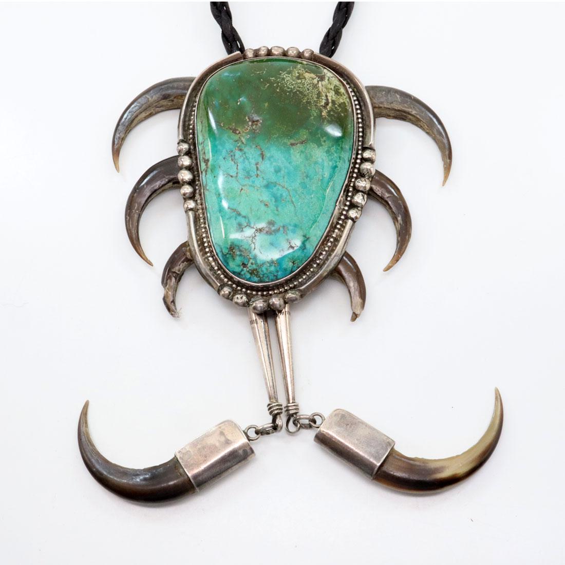 Wylie White Cloud Navajo Bolo Tie (1 of 4)