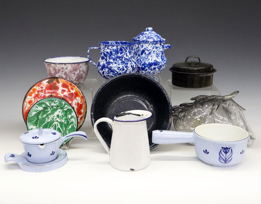 12 pcs Enamel and Graniteware (1 of 1)