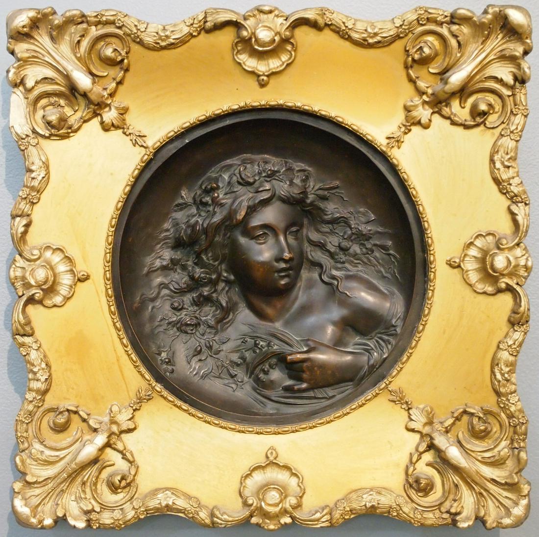 French Bronze plaque (1 of 2)