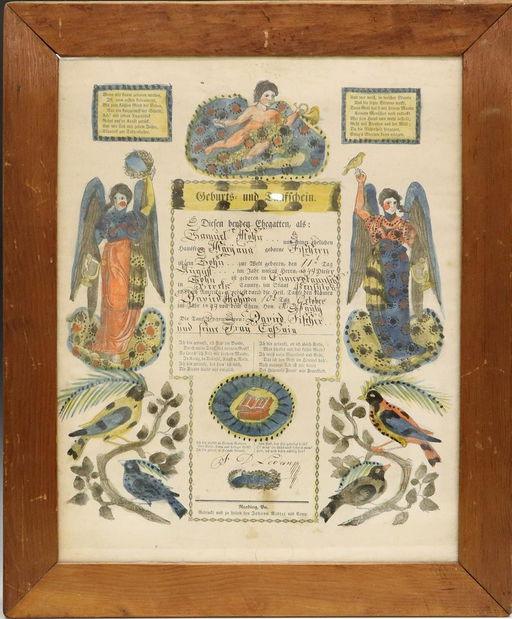 19th C Pennsylvania Dutch Fraktur Dec 13 2019 Schmidt S Antiques Inc Since 1911 In Mi