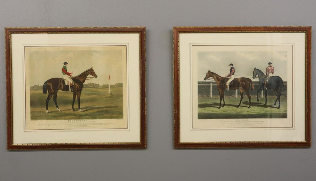 2 Hunt Scene Engravings: Two 19th Century Hunt Scene Engravings. Including one entitled "Phosphorus" printed by J.F. Herring, engraved by Charles Hunt, and published in London in 1837 by S & J. Fuller, and one entitled "Rowto