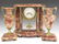 French Marble Clock Set