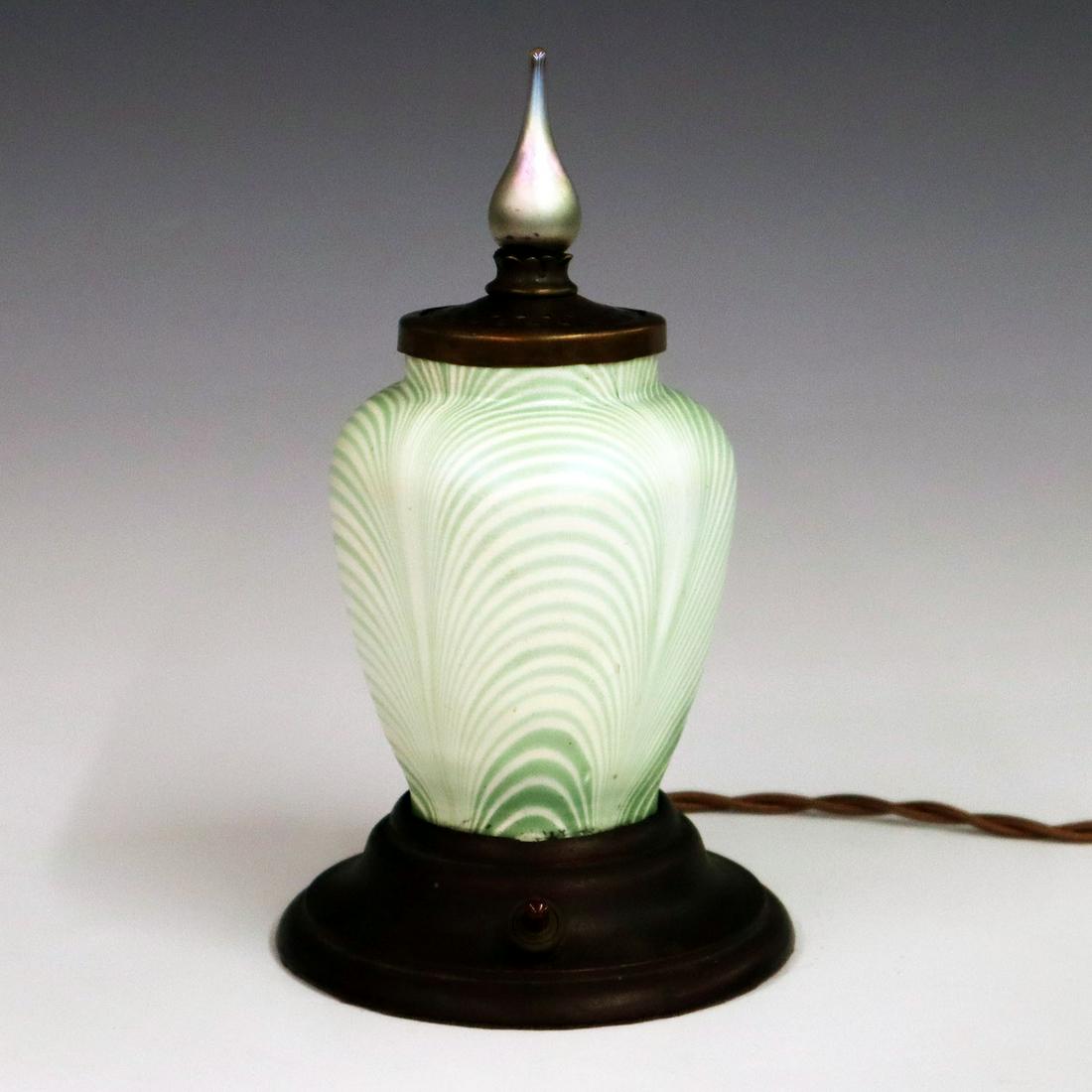 Art Glass & Bronze Perfume Lamp (1 of 3)