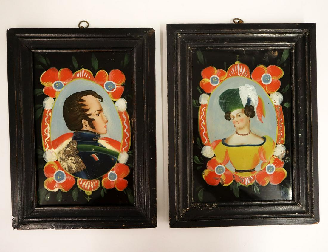 Pr. Reverse Painted Portraits (1 of 4)