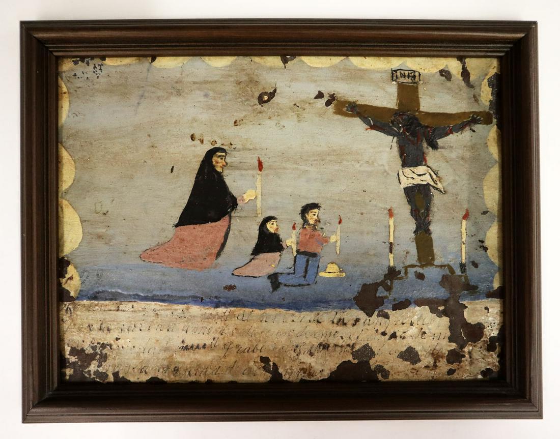 19th c. Retablo Painting (1 of 4)