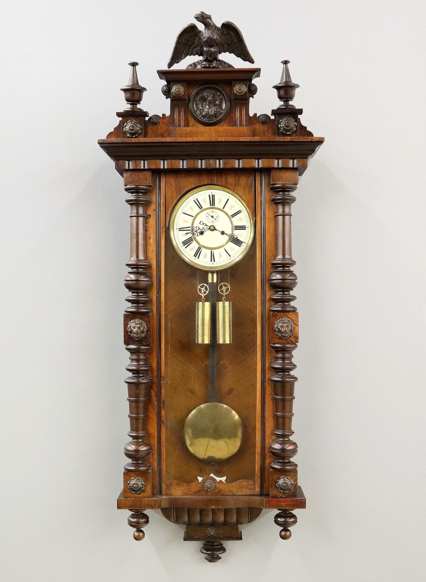 2 wt Vienna Regulator Wall Clock (1 of 4)