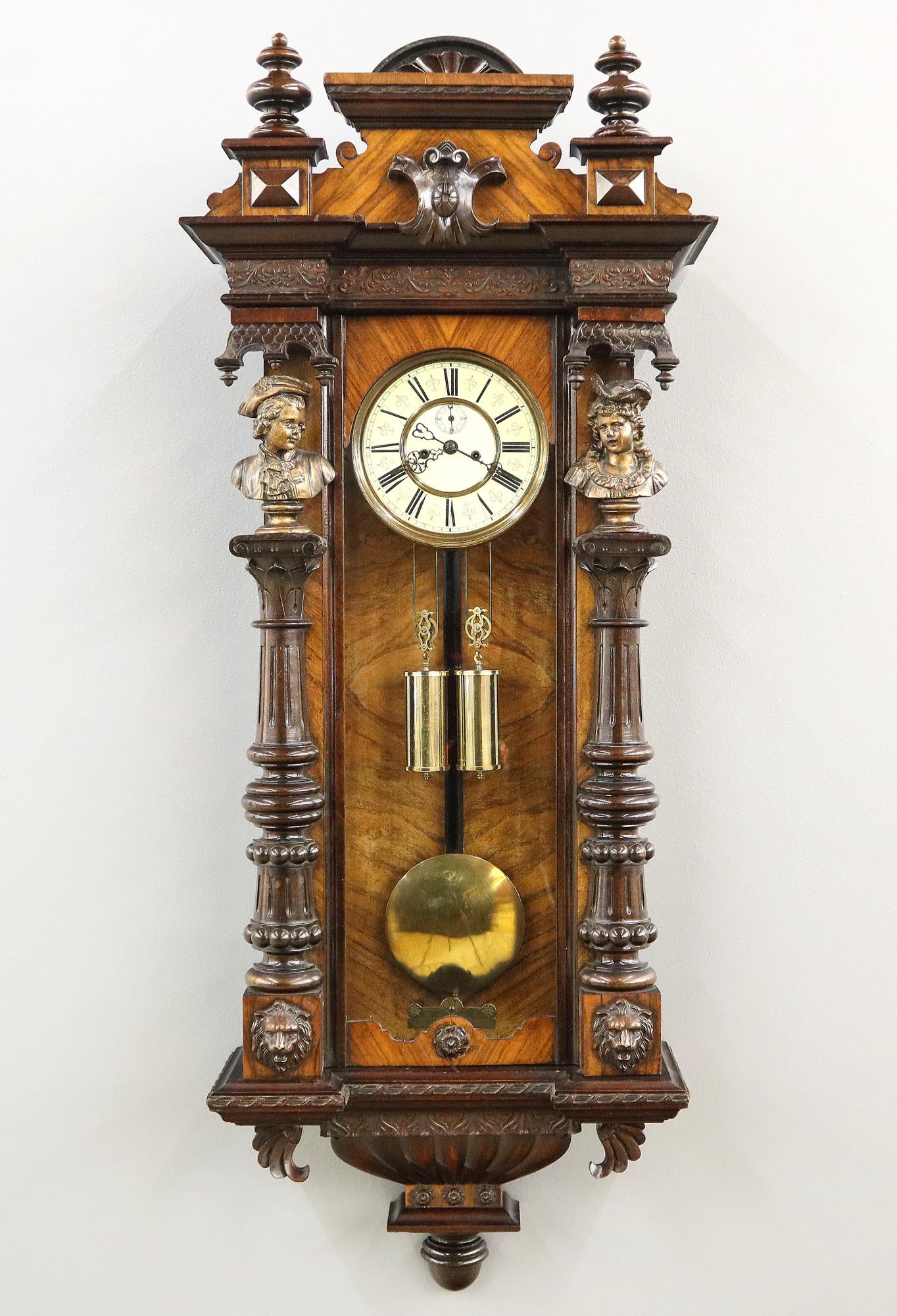 2 wt Vienna Regulator Wall Clock (1 of 5)