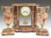 French Marble Clock Set