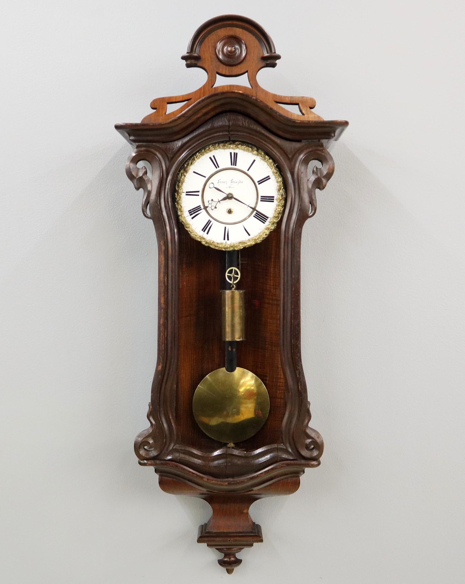 1 wt Vienna Regulator Wall Clock (1 of 4)