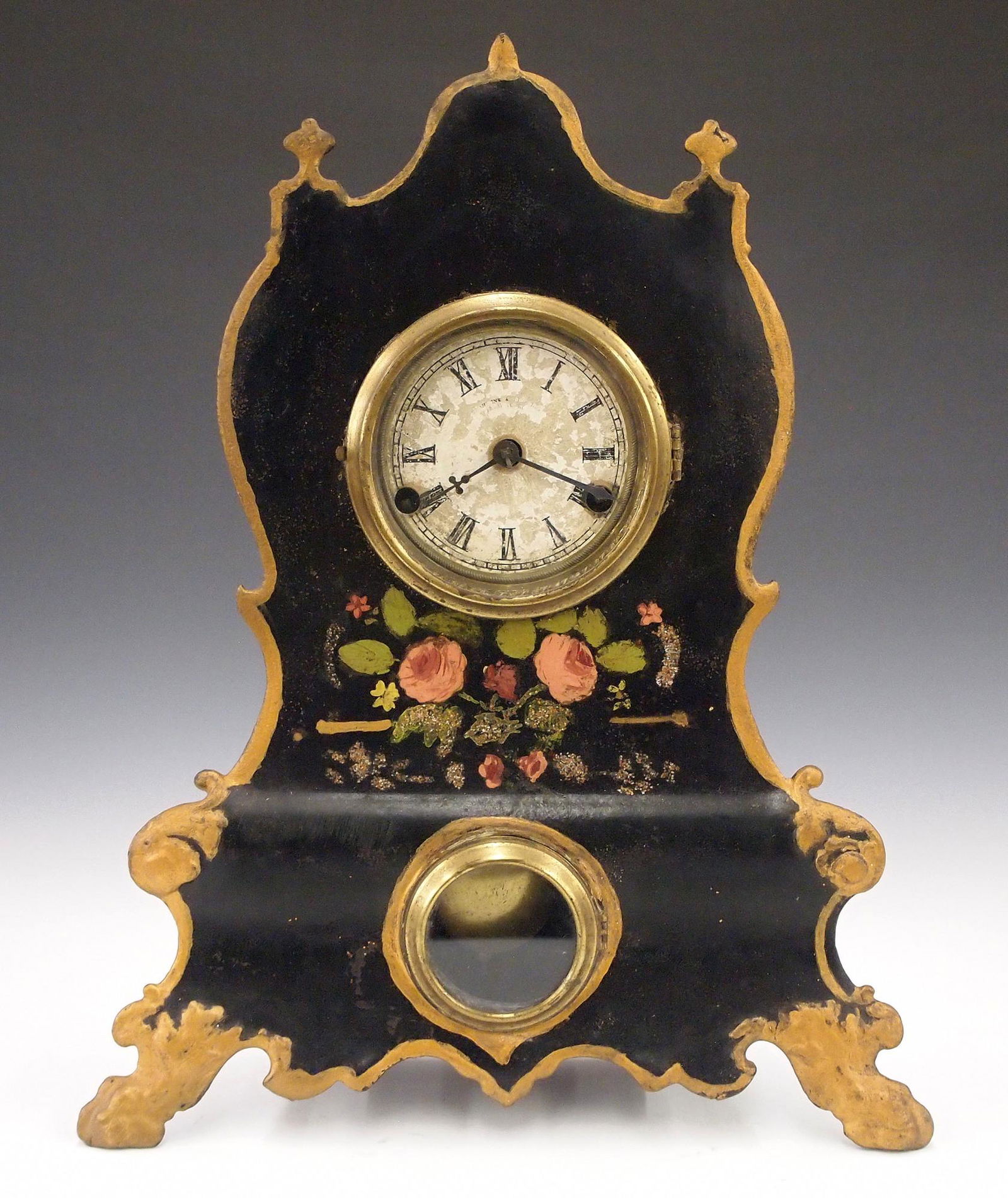 Terhune & Edwards Iron Front Shelf Clock (1 of 4)