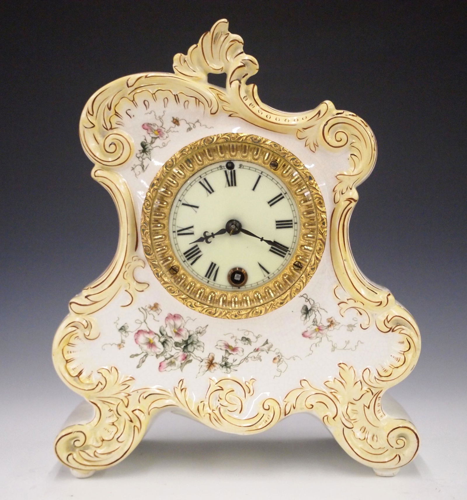 Ansonia Porcelain H China Shelf Clock (1 of 4)