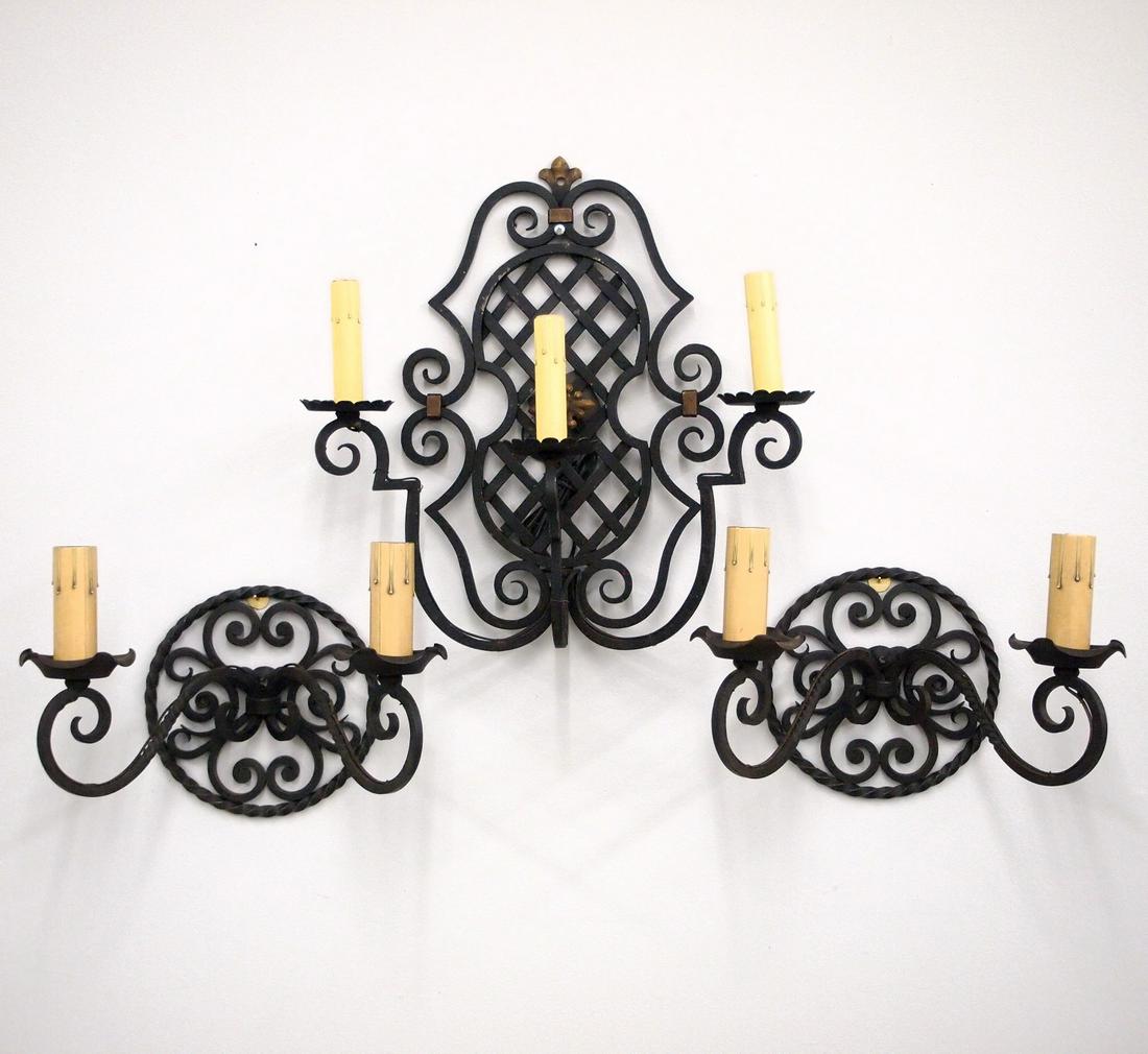 3 Iron Wall Sconces (1 of 1)