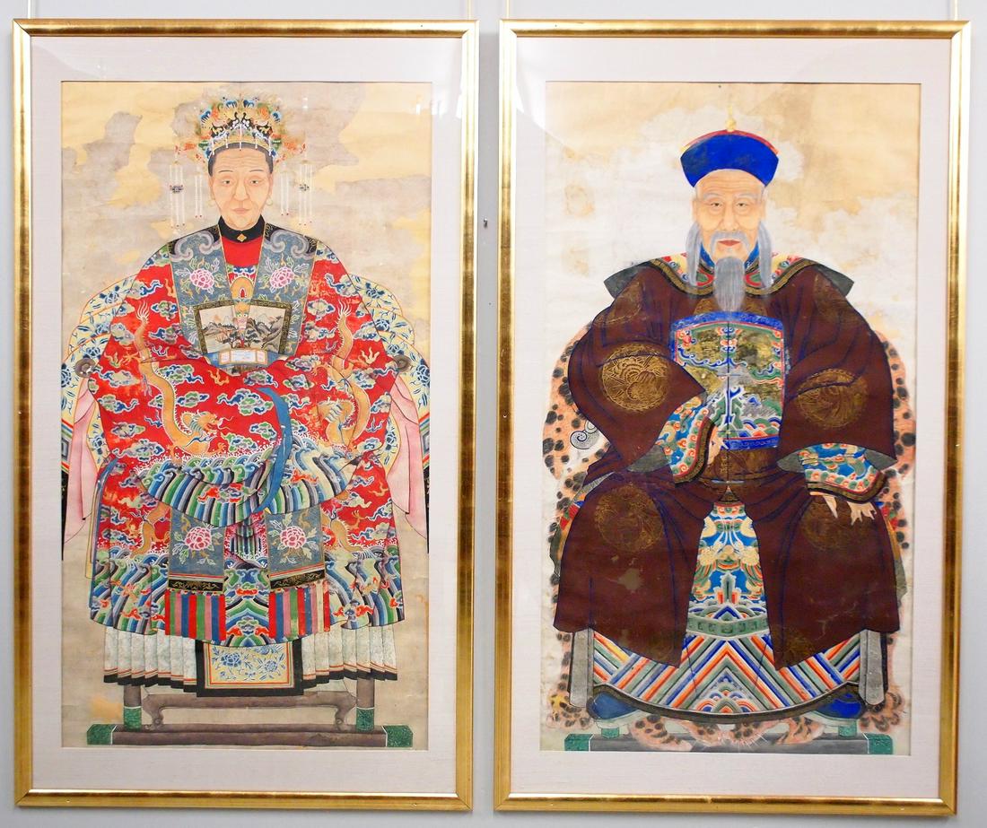 2 Chinese Ancestral Portraits (1 of 5)