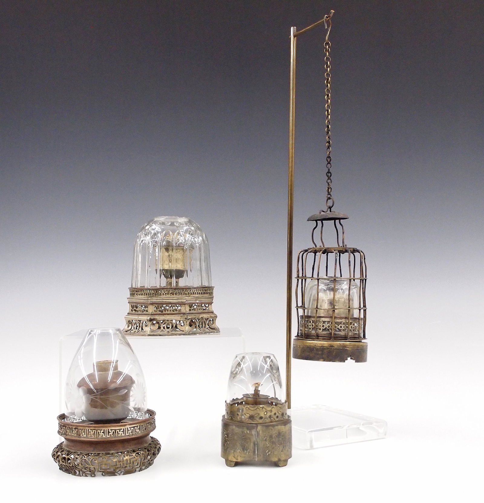 4 Chinese Opium Lamps (1 of 2)