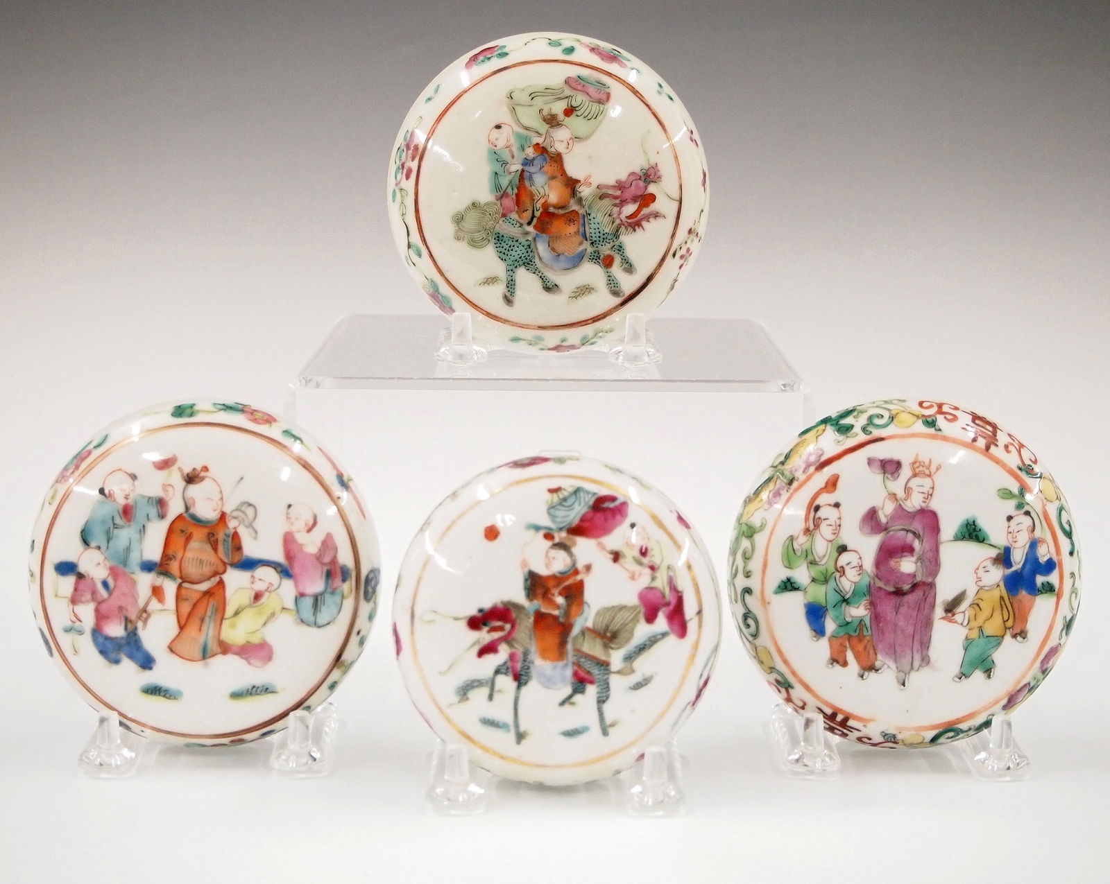 4 Chinese Covered Boxes (1 of 3)