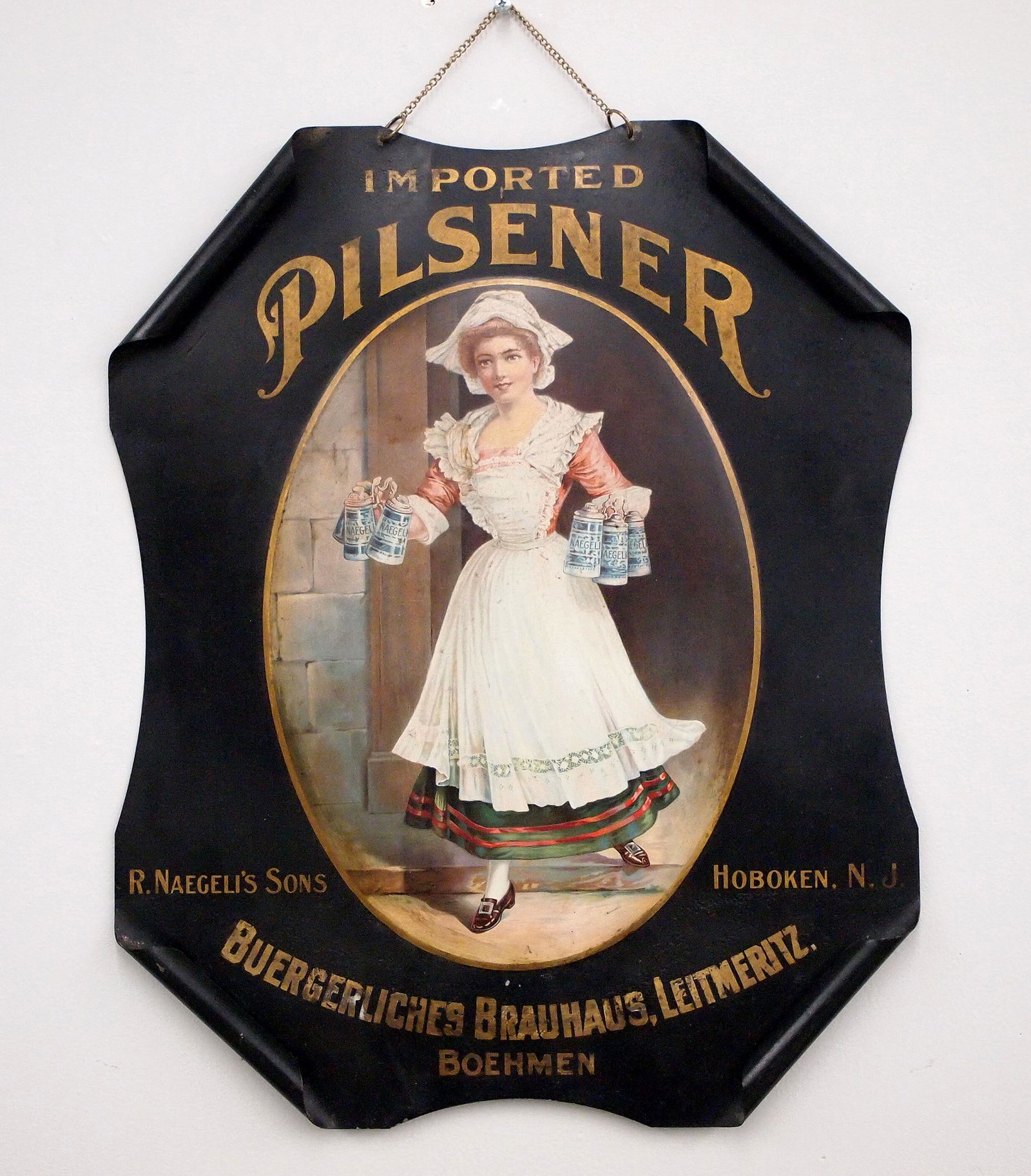 Rolled Tin Advertising Sign (1 of 1)